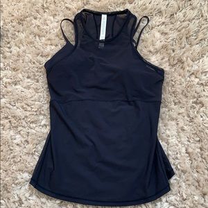 Lululemon navy blue mesh tank